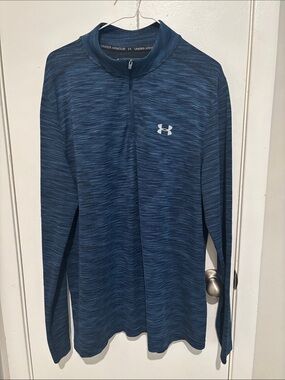 Under Armour Navy Heathered Quarter-Zip Pullover